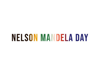Nelson Mandela Day Banner.  Former South African president. 
