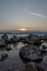 Fototapeta na wymiar Sunset on the island of Kefalonia in Greece