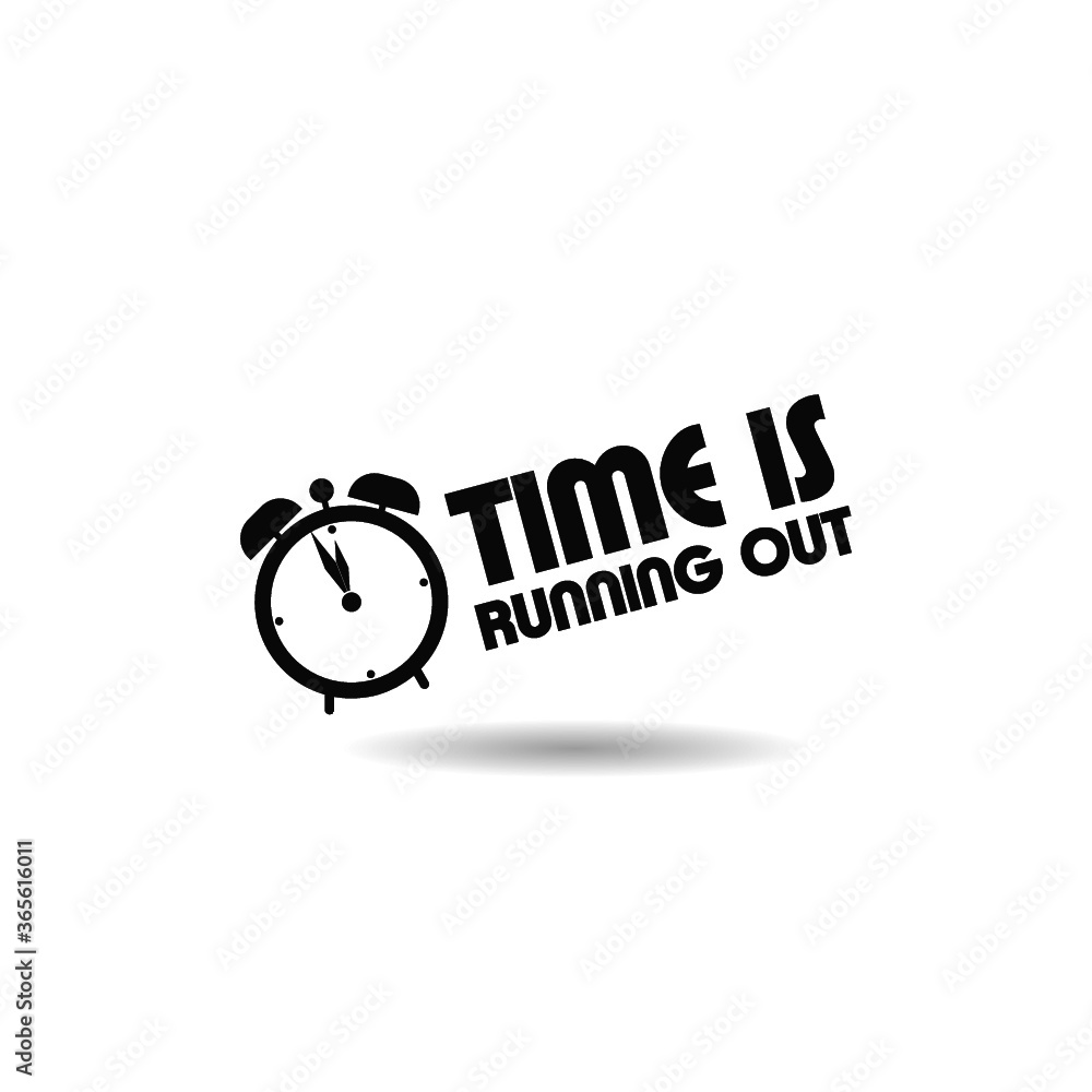 Poster time is running out icon with shadow