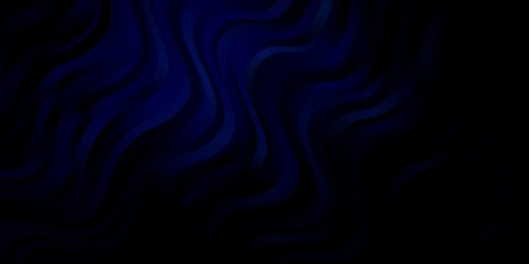 Dark BLUE vector texture with curves. Illustration in abstract style with gradient curved.  Pattern for ads, commercials.