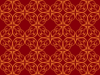 Seamless pattern design with floral background elements, beautiful ornaments, black, white, orange, pink, red, green, yellow, blue, gray, purple, brown