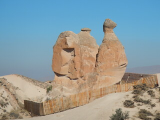 View from Göreme in Cappadocia, Turkeys most famous travel destination.