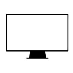 TV Monitor Black Outline Vector Design for Icon, Symbol, Graphic Resources, and Logo. EPS 10 Editable Stroke