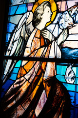 Church window in a small chapel in Sirmione