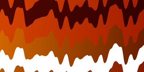 Dark Orange vector background with curves. Colorful illustration with curved lines. Pattern for commercials, ads.