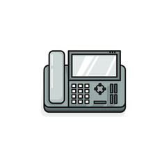 Fototapeta na wymiar phone and fax icon simple illustration cartoon style vector