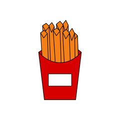 french fries vector design template illustration