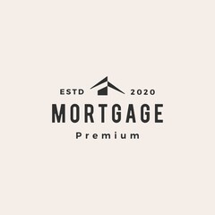 house home mortgage roof architect hipster vintage logo vector icon illustration