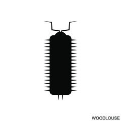 Woodlouse bug computer virus insect chip logo icon sign element Hand drawn Modern electronic design style Fashion print clothes apparel brand greeting invitation card cover banner poster Vector