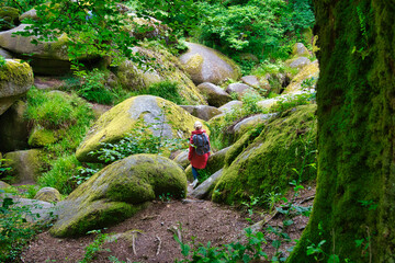 Exploring the woods and rocks in Huelgoat