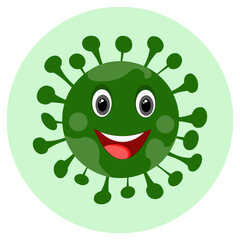 illustration vector of corona virus ,corona virus infection.corona virus microbe