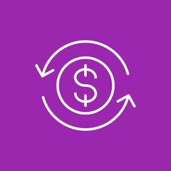 money transfer, convert icon, linear