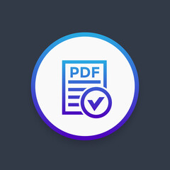 PDF document with checkmark icon