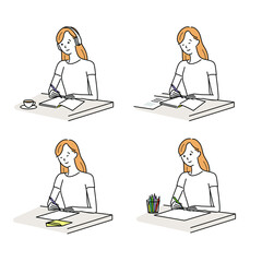 書く女性のパターン
