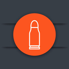 pistol bullet vector icon