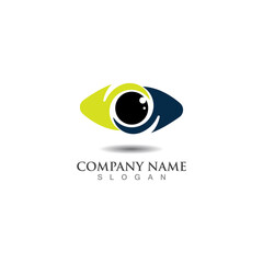 Eye Logo vision abstract simple design vector template
