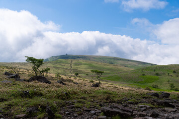 物見岩から車山を望む　霧ヶ峰高原トレッキング