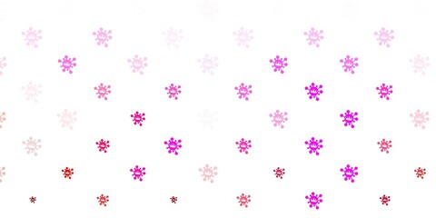 Light pink vector pattern with coronavirus elements.