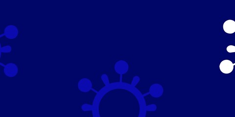 Light Blue, Yellow vector backdrop with virus symbols.