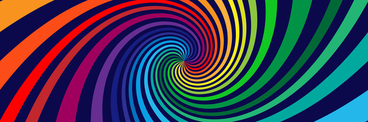 Background with rainbow colored spirals	