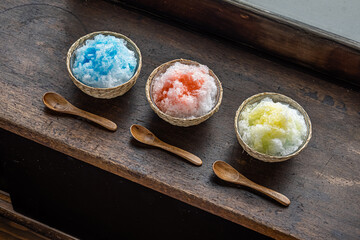かき氷　japanese type of epidemic shaved ice