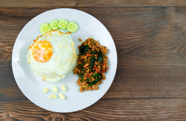 fried basil pork