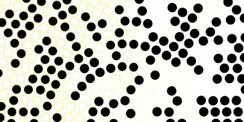 Dark Red, Yellow vector layout with circles. Abstract decorative design in gradient style with bubbles. Pattern for websites, landing pages.
