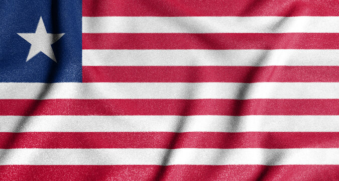 National flag of the Liberia. The main symbol of an independent country. Flag of Liberia.