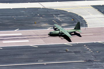 Gibraltar airport runway and La Linea de la Concepcion in Spain, southern Andalucia region, Cadiz province. © Milosz Maslanka
