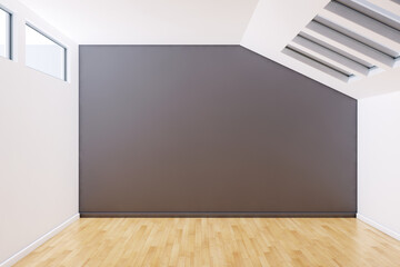 Large luxury modern minimal bright interiors room mockup illustration 3D rendering