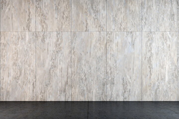 Large luxury modern minimal bright interiors room mockup illustration 3D rendering