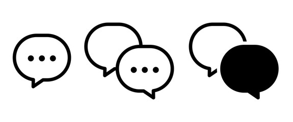 コミュニケーションのアイコンのセット／会話／ビジネス／吹き出し