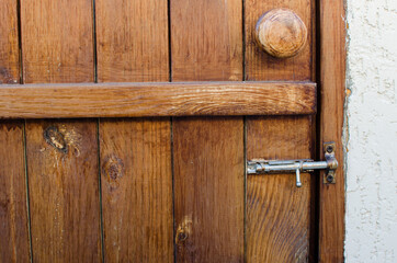 old wooden door with lock