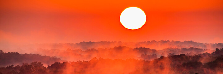 Sunrise in Hocking Hills state Park, Ohio