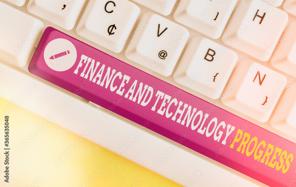 Poster text sign showing finance and technology progress. business photo text helps develop innovative fina