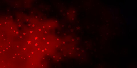 Dark Orange vector background with colorful stars. Colorful illustration with abstract gradient stars. Design for your business promotion.