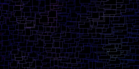 Dark Purple vector background in polygonal style. Abstract gradient illustration with colorful rectangles. Pattern for commercials, ads.