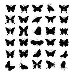 Fototapeta premium Butterfly icons - vector