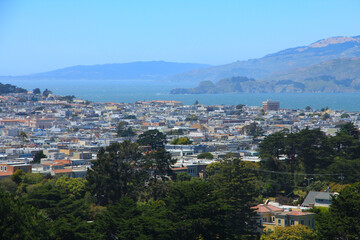 Fototapeta na wymiar Bird’s Eye View of Richmond District in San Francisco, California