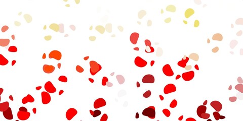 Light red vector template with abstract forms.