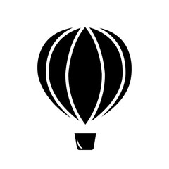 Hot air balloon icon.