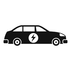 Electric car icon. Simple illustration of electric car vector icon for web design isolated on white background