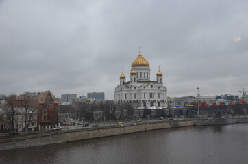 Fototapeta na wymiar cathedral of christ the savior in moscow russia