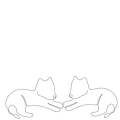 Dog puppy on white background. Vector illustration