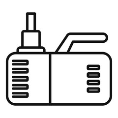 Electric vehicle repair tool icon. Outline electric vehicle repair tool vector icon for web design isolated on white background