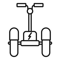 Electric scooter icon. Outline electric scooter vector icon for web design isolated on white background