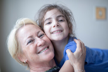 grandmother and girl