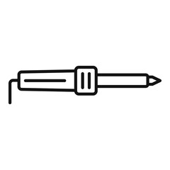 Electric soldering icon. Outline electric soldering vector icon for web design isolated on white background