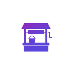 water well icon on white
