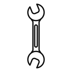 Steel car key icon. Outline steel car key vector icon for web design isolated on white background